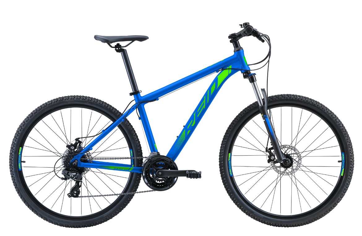 MTB Pro Disc Mountain Bike Fluro Blue Bikes Reid