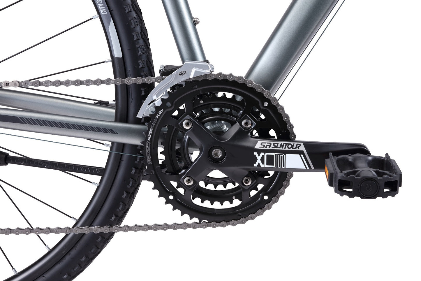 City 3 Commuter Bike Grey Bikes Reid