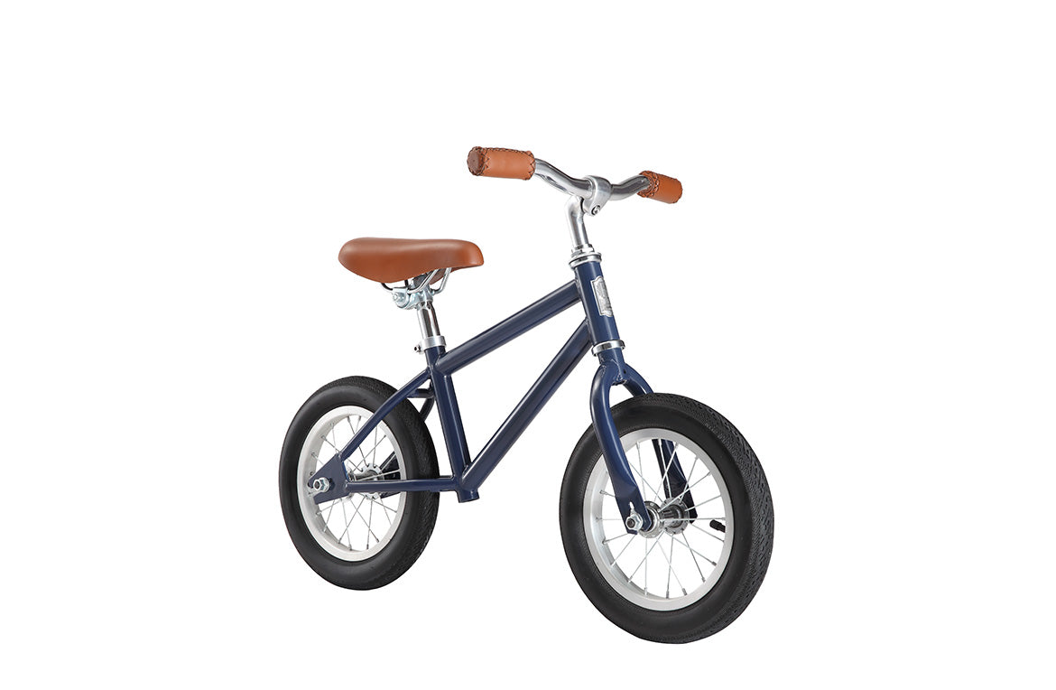 Boys Vintage Balance Kids Bike Navy Blue Bikes Reid