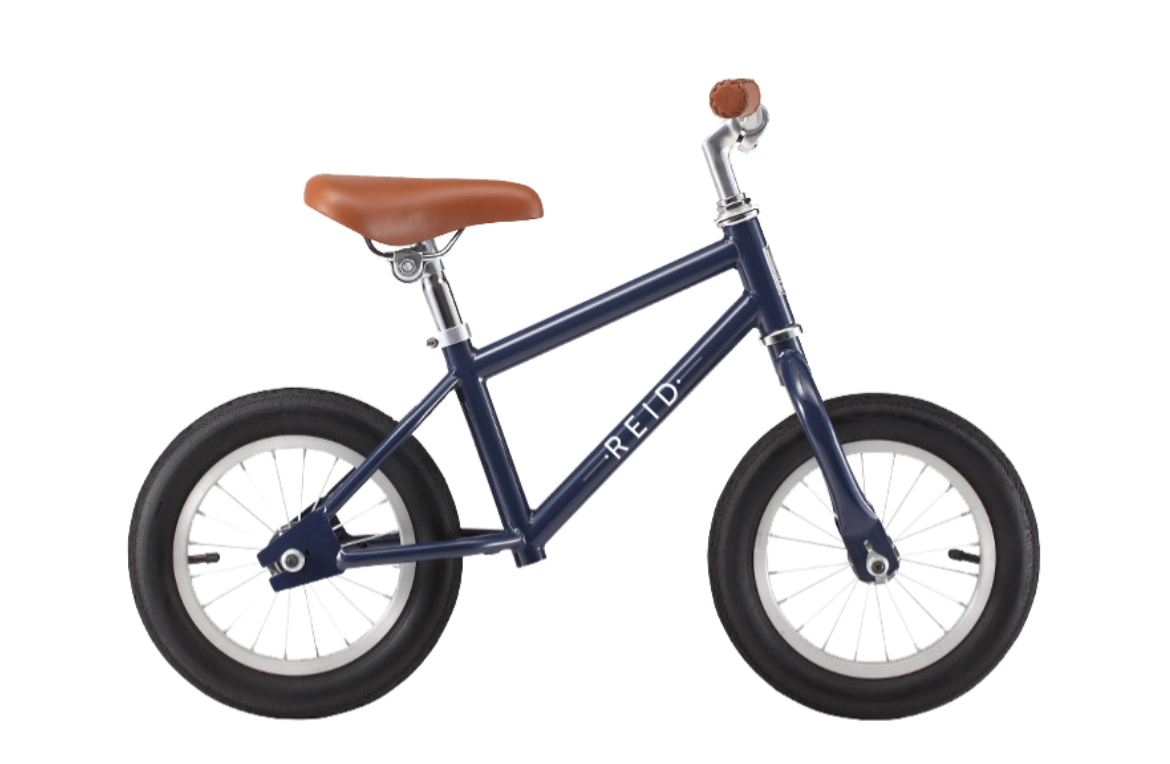 Boys Vintage Balance Kids Bike Navy Blue Bikes Reid