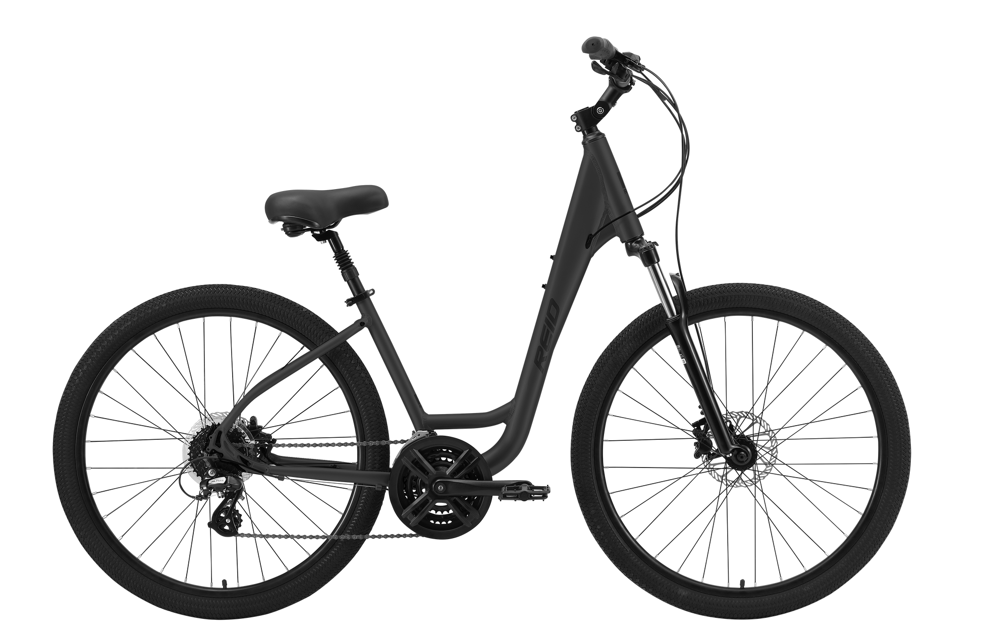 Comfort 3 Step Through Commuter Bike Charcoal Bikes Reid