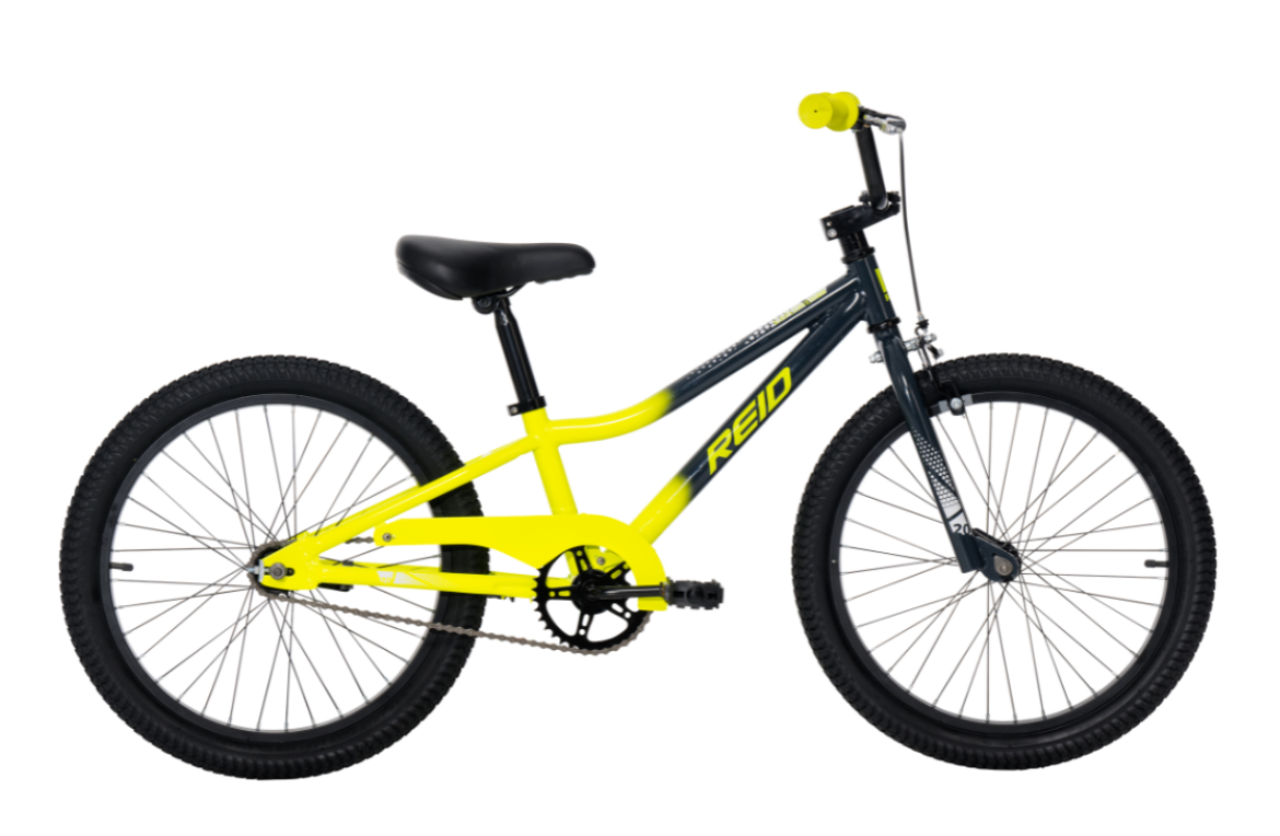 Boys Explorer S 20" Coaster Edition Kids Bike Fluro Yellow Bikes Reid