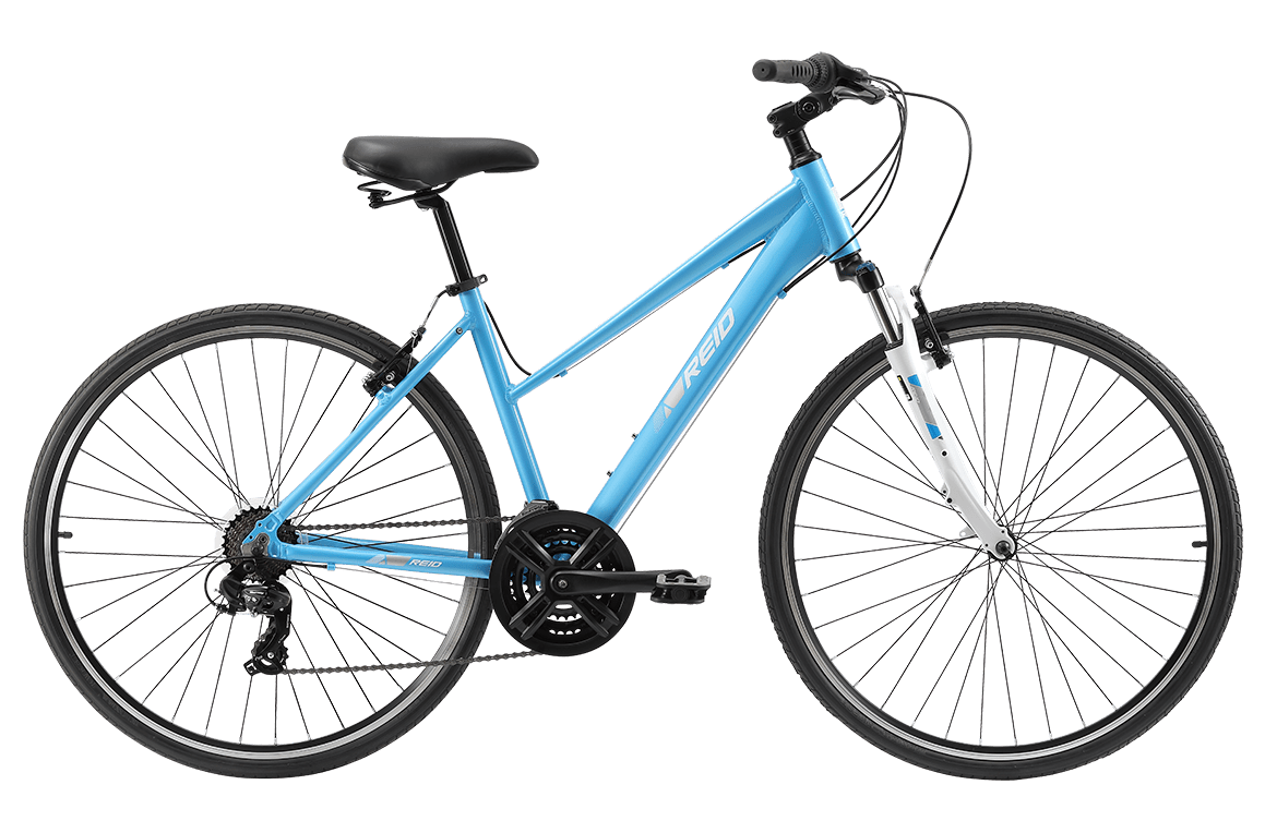Comfort 2 Step Through Commuter Bike Light Blue Bikes Reid