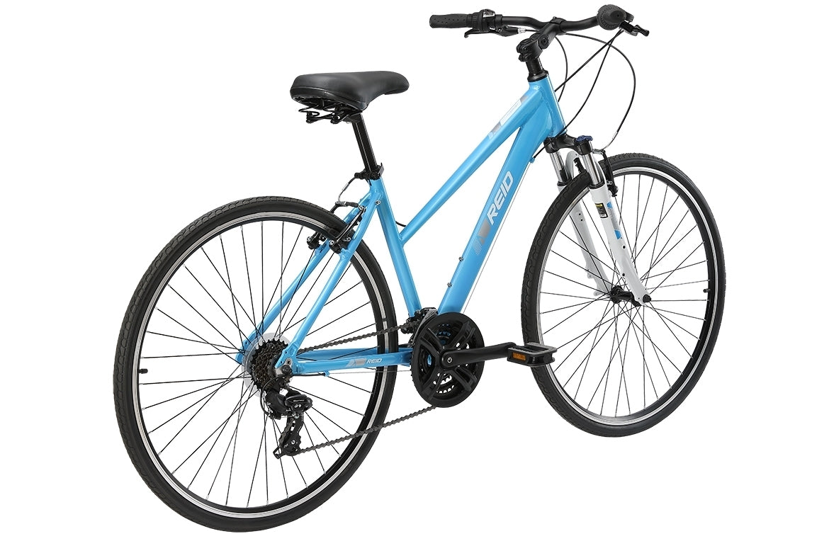 Comfort 2 Step Through Commuter Bike Light Blue Bikes Reid