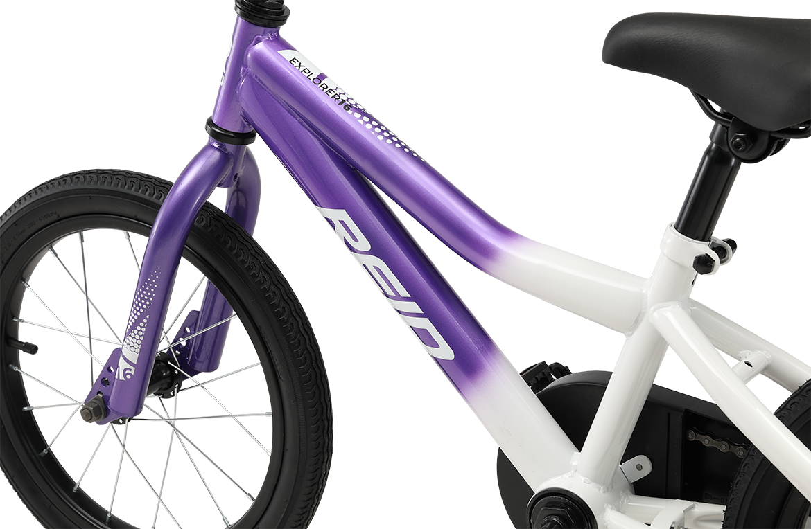 Girls Explorer S 16" Kids Bike Purple Bikes Reid