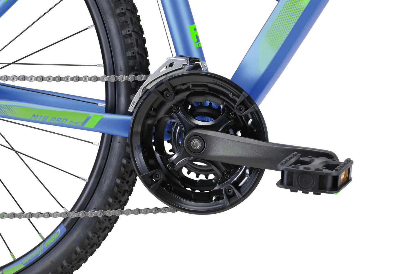 MTB Pro Disc Mountain Bike Fluro Blue Bikes Reid