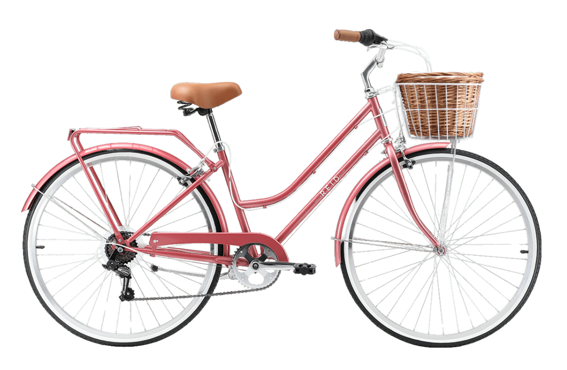 Ladies Classic 7-Speed Vintage Bike Rose Gold Bikes Reid
