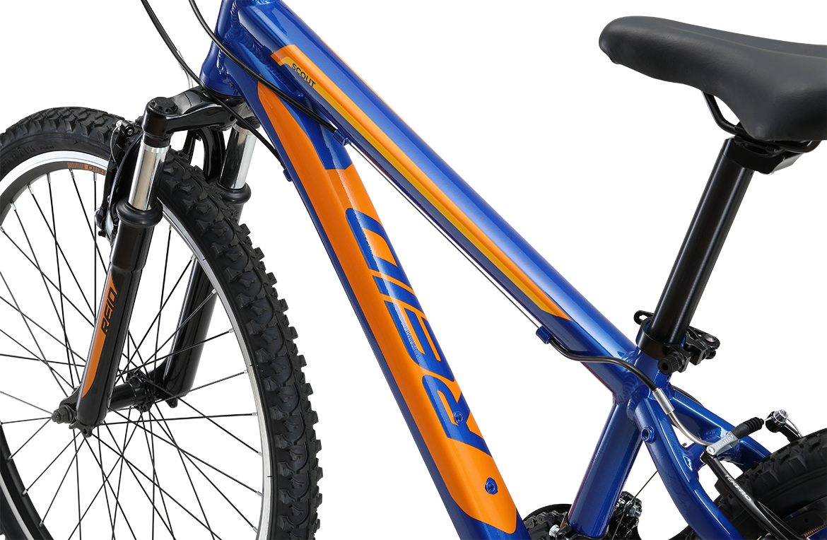 Scout 24" Kids Bike Blue Orange Bikes Reid