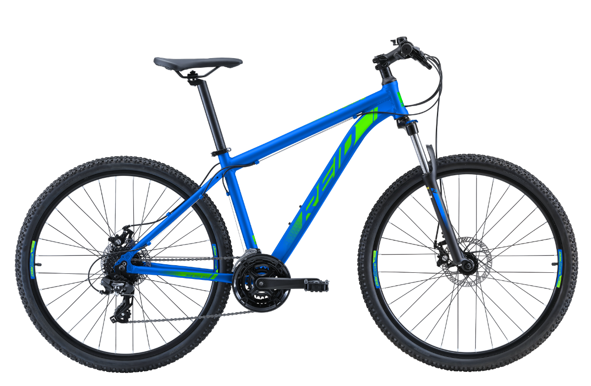 MTB Pro Disc Mountain Bike Fluro Blue Bikes Reid   