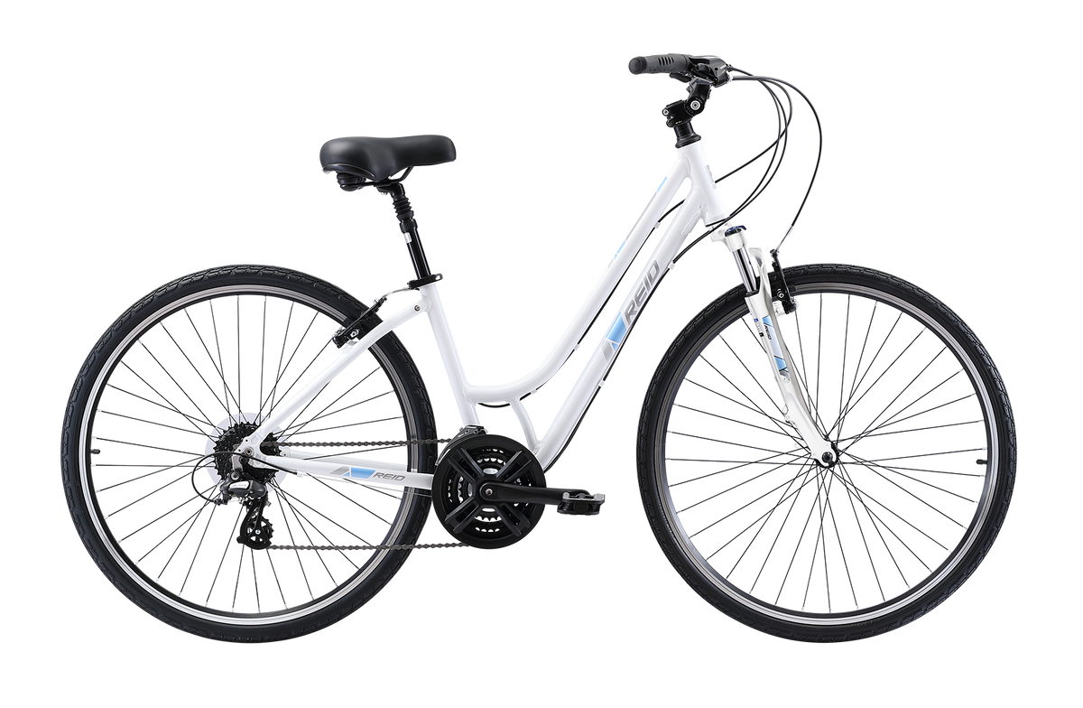 Comfort 3 Step Through Commuter Bike 2020 White – Reid Bikes