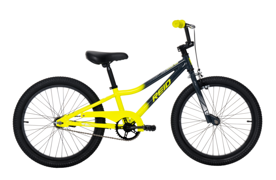 Boys Explorer S 20" Coaster Edition Kids Bike Fluro Yellow Bikes Reid   