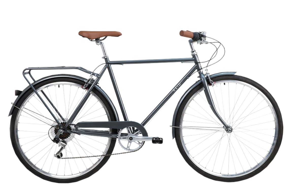 Gents Roadster Vintage Bike Charcoal Bikes Reid   