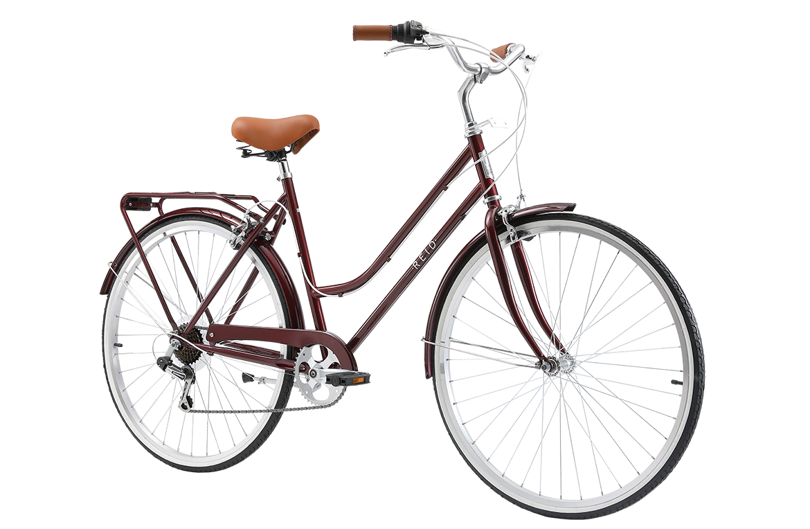 red womens bicycle Ladies Classic Lite Vintage Bike Cherry Red – Reid Bikes