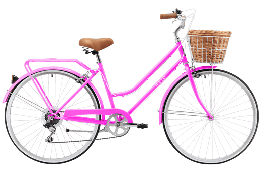 Ladies Classic 7-Speed Vintage Bike Hot Pink Bikes Reid