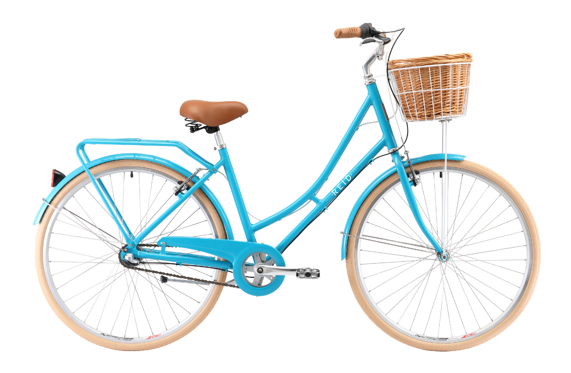 Ladies Deluxe 3-Speed Vintage Bike Aqua