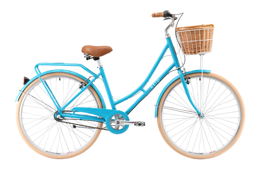 Ladies Deluxe 3-Speed Vintage Bike Aqua
