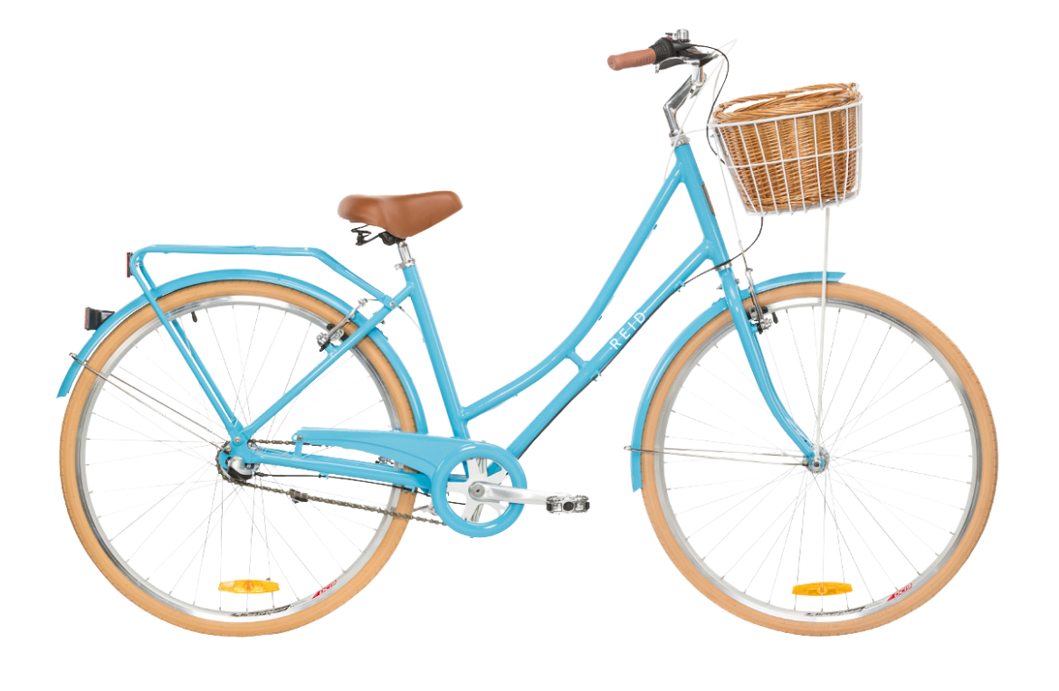 Ladies Deluxe 3-Speed Vintage Bike Baby Blue