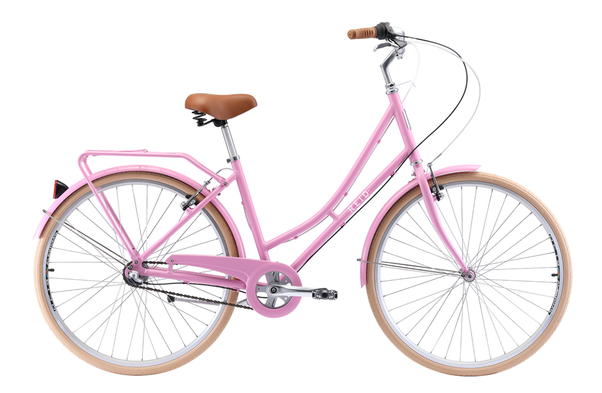 Ladies Deluxe 3-Speed Vintage Bike Pink
