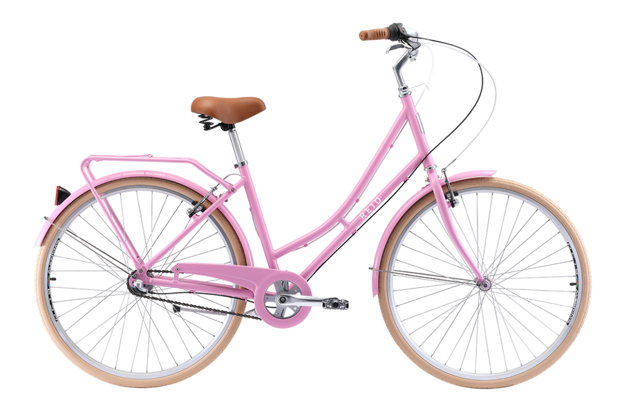 Ladies Deluxe 3-Speed Vintage Bike Pink