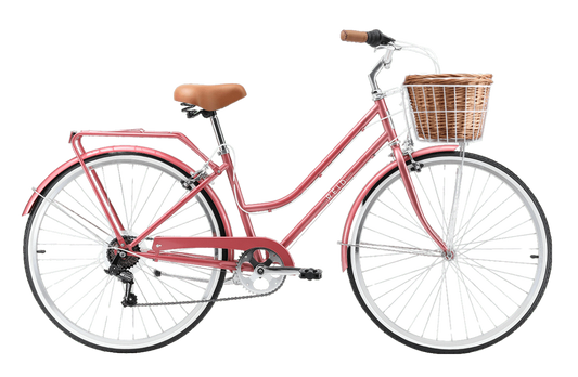 Ladies Classic 7-Speed Vintage Bike Rose Gold Bikes Reid