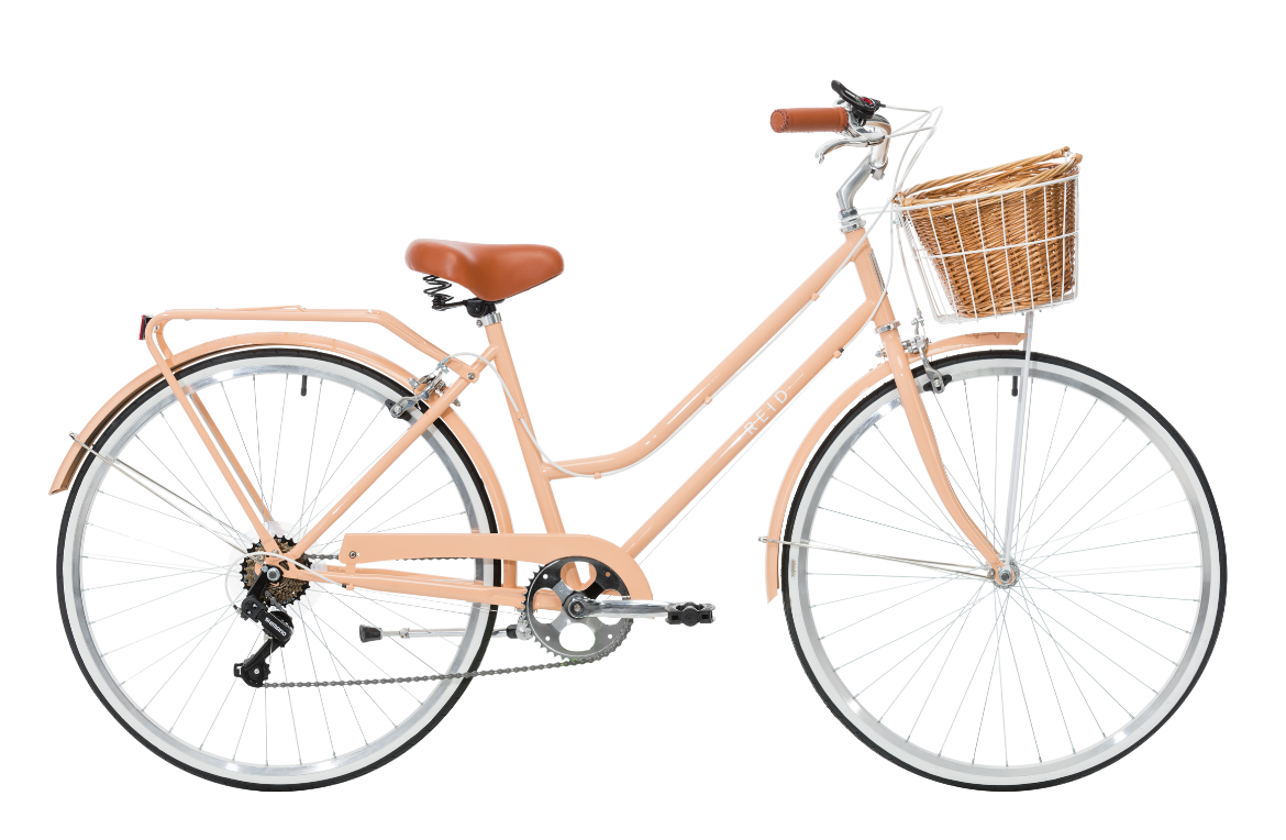 Ladies Classic 7-Speed Vintage Bike Soft Pink