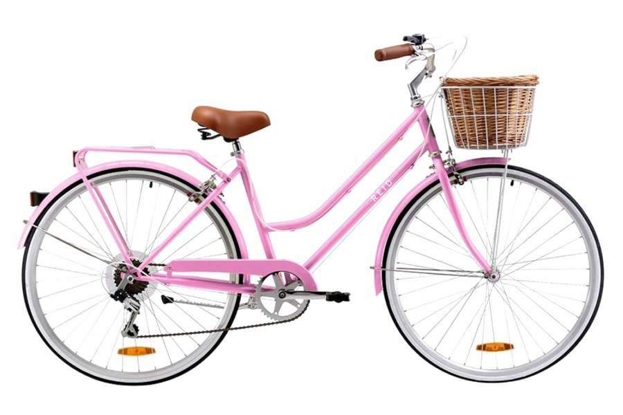 Ladies Classic 7-Speed Vintage Bike Pink
